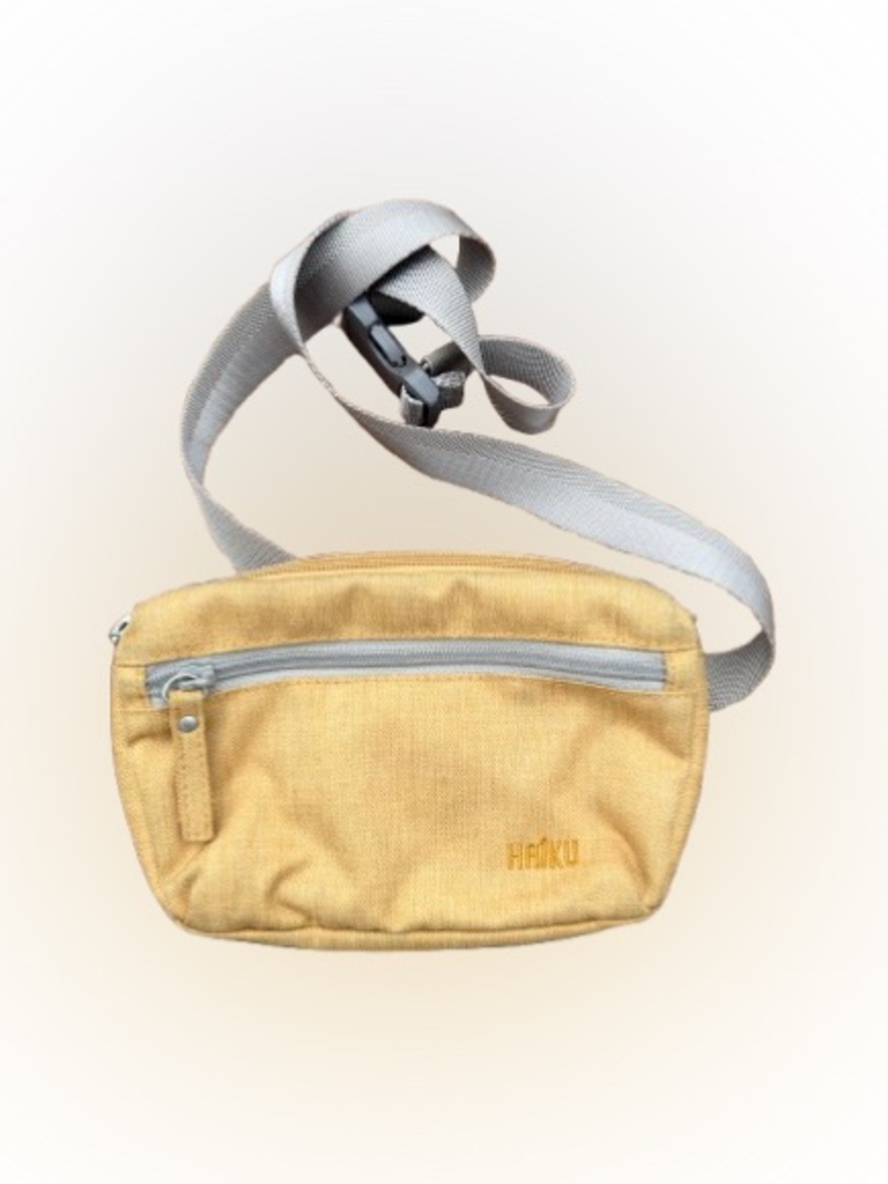 Haiku Mini Crossbody Bag Mustard Yellow Travel Belt Bag Nylon Adjustable Strap